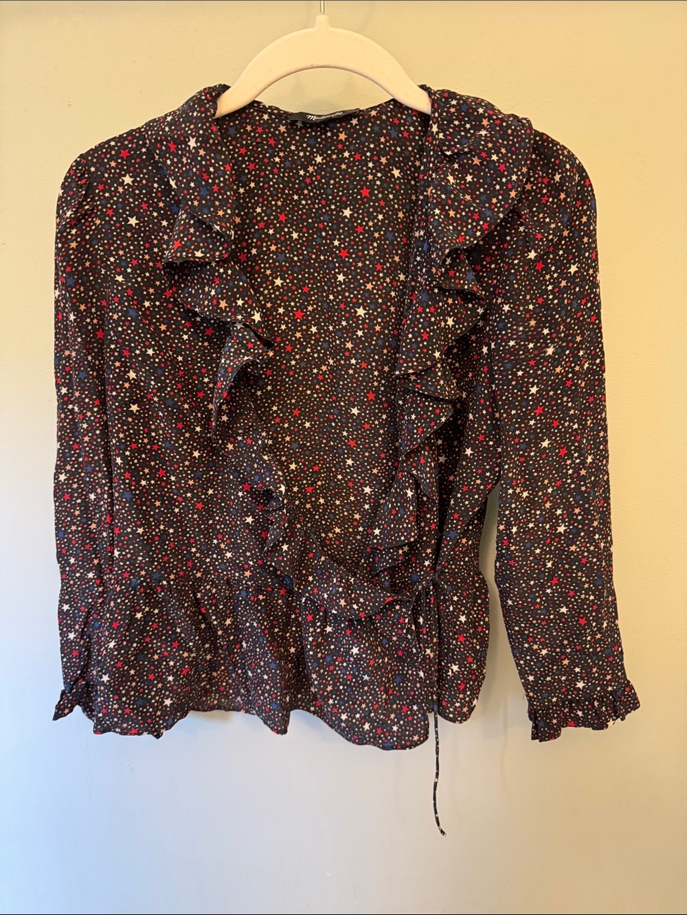 Madewell Ruffled Star Print Blouse